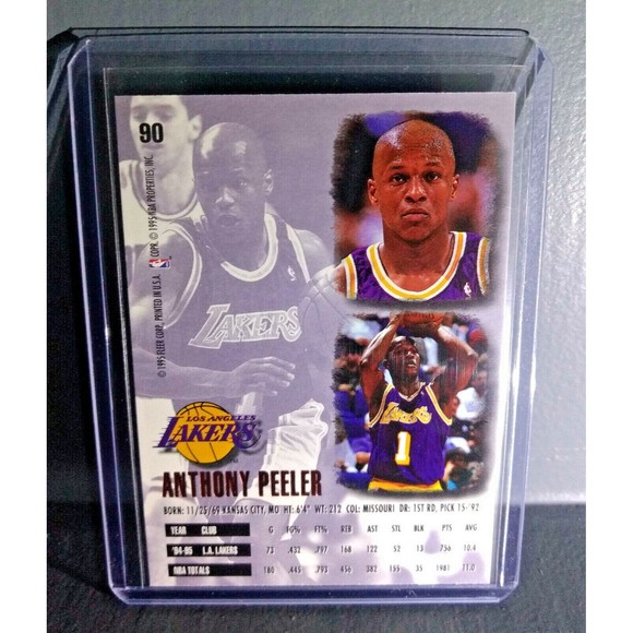 1995-96 Anthony Peeler Fleer Ultra #90 Basketball Card - Picture 2 of 2